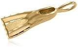 14k Yellow Gold Scuba Fin Charm