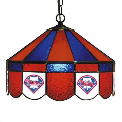 Philadelphia Phillies 16 Inch Diameter Stained Glass Pub Light