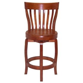 Milano 24” Swivel Stool – Mahogany 