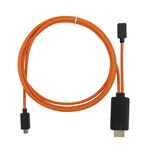 Aizbo 6ft(1.8m)slimport Mydp Micro USB to Hdmi Hdtv Adapter for Google Nexus 4 5 7 Lg Optimus G Pro G2 Fujitsu Stylistic Qh582 Asus Padfone Infinity
