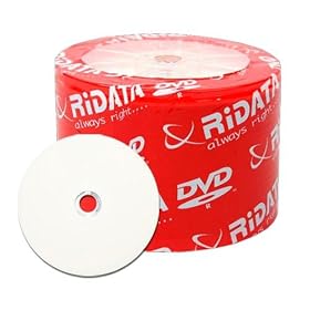 Ridata 16X DVD-R White Inkjet Hub Printable 600 Pack in Shrinkwrap by 