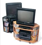 Review Prepac Manufacturing  / Corner TV Cart-Oak Finish