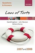 Q and A: Law of Torts 2007-2008 (Blackstone's Law Questions and Answers)