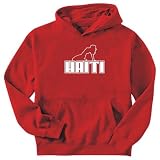 Sweatshirt Red  Silhouette Haiti  Country