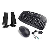 Logitech Cordless Desktop Keyboard, Mouse, and Stereo Speakers