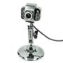 USB Webcam with Microphone and LED Lights - Metal Finish
