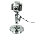 USB Webcam with Microphone and LED Lights - Metal Finish