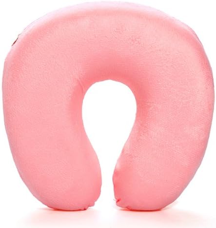 U Shaped Rest Memory Foam Comfort Neck Cushion Pillows-Pink