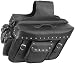 River Road Synthetic Leather Studded Slant Style Extra-Large Removeable Saddlebags fo...