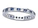 1.70 cts Genuine Sapphire Eternity Band - Platinum, 14kt White or Yellow Gold
