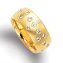 Diamond Starlight Band 8mm 18kt Yellow