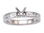 0.55 cttw Karina B(tm) Baguette Diamonds Engagement Ring - Platinum, 18kt White or Yellow Gold