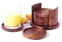 Lipper Cherry Collection 7-Piece Coaster Set