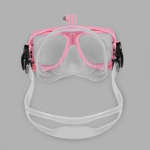 Diving Glasses Masks Camera Accessory Kits, Evoplus® 6-in-1 Pink Dive Scuba Mask Snorkel Snorkeling Diving Glasses Cover Goggles Tempered Glass for Gopro Hero Hd, Hero 4 Silver Black