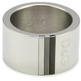 D&G Mens Lines Stainless Steel 3 Color Rin