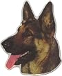 Aufkleber Sch�ferhund, Dimension 105 x 85 mm