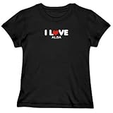 T-Shirt Woman Black  I Love Alba  Romania City