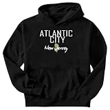 SWEATSHIRT BLACK   ATLANTIC CITY RETRO MAP   NEW JERSEY Medium