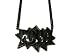 Black Homica POW! Pendant with a 36 Inch Cuban Chain Necklace