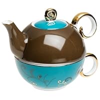Yedi Houseware Classic Coffee and Tea Blue Saphyre Tea For One