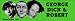 Search : George, Dick & Robert (3 Stooges) - funny stickers (Small 5 x 1.4 in.)