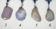 Small Natural Shaped Agate on Hand-knotted Blue Rope Necklace #4