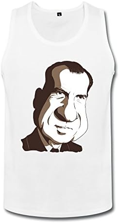 YIRONG Men's Politician Richard Milhous Nixon Tank Top Size M White