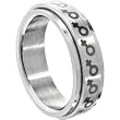 316L Surgical Steel Female Gay Pride Spinner Ring