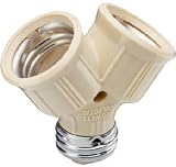 Pass & Seymour #128ICC10 Ivory Twin Light Socket