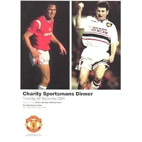 Manchester United Charity Sportsmans Dinner menu 30/09/2004