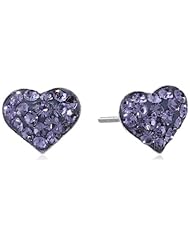Sterling Silver Crystal Heart Shaped Studs