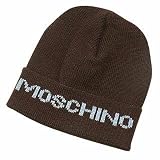 Moschino Signature Knit Wool Skull Cap Brown