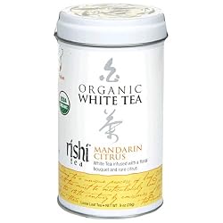 Rishi Tea Organic White Mandarin Citrus Loose Tea, 1.4-Ounce Tin (Pack of 3)