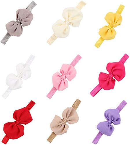 Mookira® 9 Pieces Baby's Headbands Girl's Headband Head Wear Flower a Great Gift