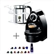 Nespresso C100-US-AERO-B Essenza Automatic Single-Serve Espresso Machine with Nespresso Aeroccino Milk Frother, Black