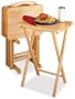 5Pc TV Table Set, Rectangular Includes 4 Tables with One Stand