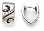 Zina Sterling Silver "Swirl" Snap Hoop Earrings