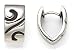 Sterling Silver Snap Hoop Earrings From The Swirl Collection by Zina