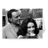 Elizabeth Taylor and Richard Burton - Greeting Card (Pack of 2) - 7x5 inch - Art247 - Standard Size - Pack Of 2