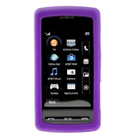 Dark Purple Durable Flexible Soft Silicone Skin Case for LG VU CU920 CU915 Cell Phone