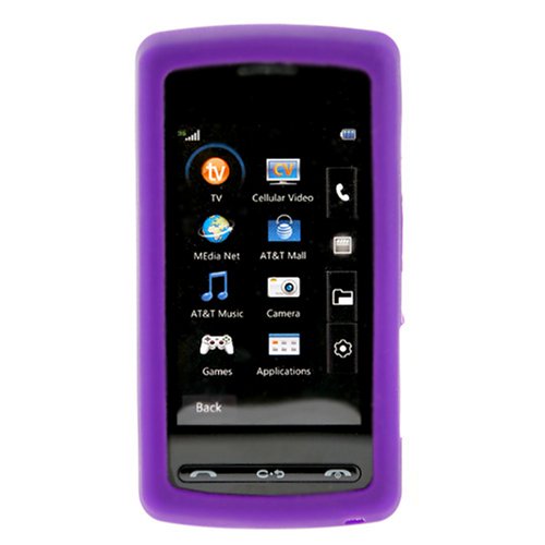 Dark Purple Durable Flexible Soft Silicone Skin Case for LG VU CU920 CU915 Cell Phone