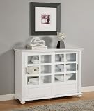 Buffet with Sliding Doors in High Gloss White Finish Altra Furniture 7133196