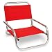 JUST ARRIVED FROM THE ISLANDS! The Maui "HAWAIIAN" Volcano Red RUST PROOF Anodized All Aluminum Folding Beach Chair Featuring 600D Washable and Mildew Resistant Polyester Fabric and a 9" FRISBEE!