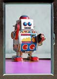 VINTAGE ROBOT TOY COLORS SWELL ID CIGARETTE CASE WALLET