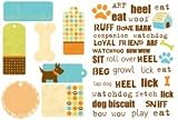 Paws & Claws Matteboard Stickers & Rub-Ons: Dog Tags & Phrases