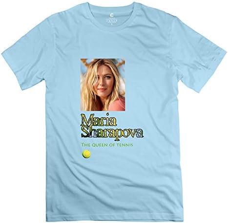 Maria Sharapova Mens Cotton Tee Shirts SkyBlue XXL