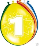 Luftballons zum 1. Geburtstag 8er Pack