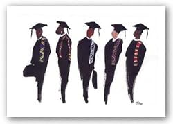 The Graduates by Ted Ellis 18"x12" Art Print Poster African-American