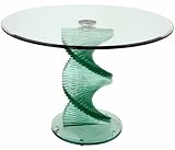 TransDeco Tempered Glass Round Dining Table