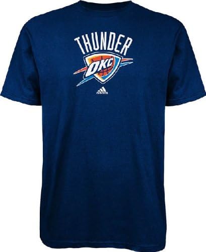 Oklahoma City Thunder Navy NBA Primary Logo Short Sleeve T Shirt by Adidas (L=42)